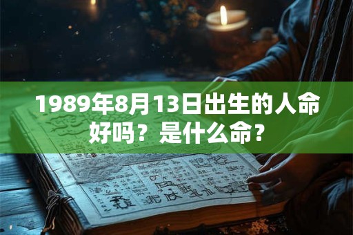 1989年8月13日出生的人命好吗？是什么命？