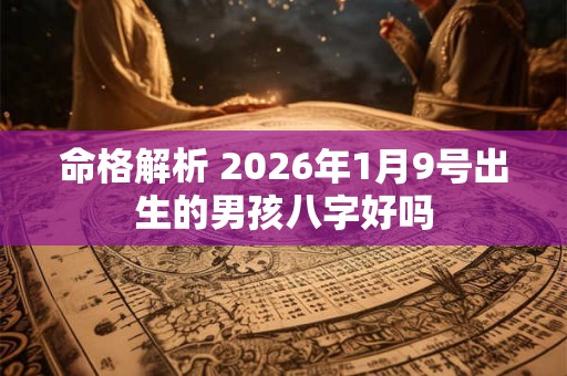 命格解析 2026年1月9号出生的男孩八字好吗