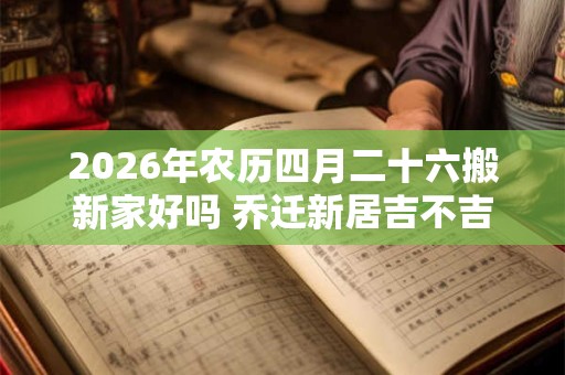 2026年农历四月二十六搬新家好吗 乔迁新居吉不吉利
