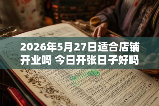 2026年5月27日适合店铺开业吗 今日开张日子好吗