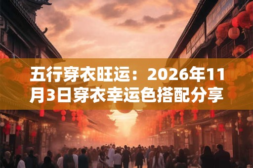 五行穿衣旺运:2026年11月3日穿衣幸运色搭配分享 五行穿衣旺运:2026年11月3日穿衣幸运色搭配分享