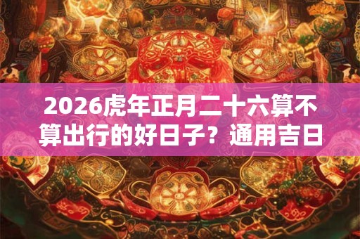 2026虎年正月二十六算不算出行的好日子？通用吉日