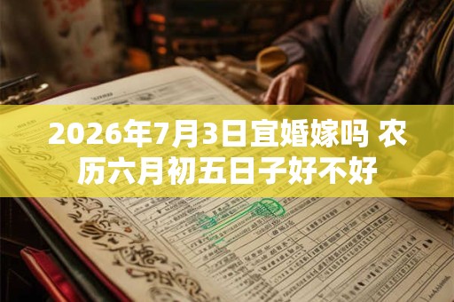 2026年7月3日宜婚嫁吗 农历六月初五日子好不好