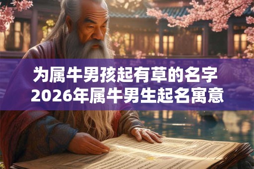 为属牛男孩起有草的名字 2026年属牛男生起名寓意好
