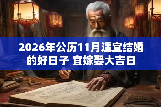 2026年公历11月适宜结婚的好日子 宜嫁娶大吉日