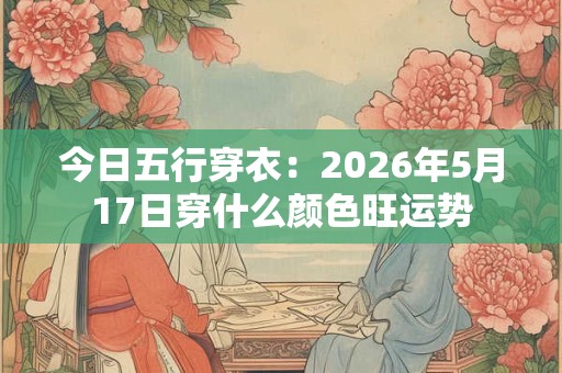 今日五行穿衣：2026年5月17日穿什么颜色旺运势