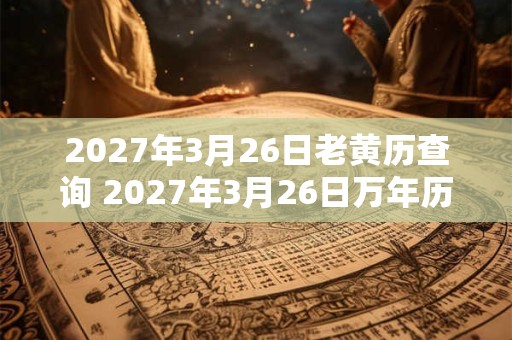 2027年3月26日老黄历查询 2027年3月26日万年历黄道吉日