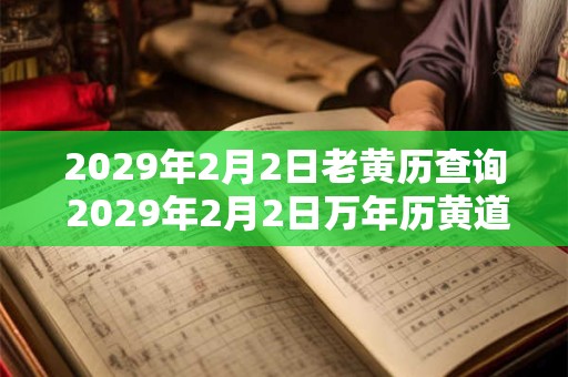 2029年2月2日老黄历查询 2029年2月2日万年历黄道吉日