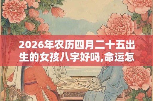 2026年农历四月二十五出生的女孩八字好吗,命运怎么样？