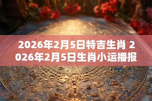 2026年2月5日特吉生肖 2026年2月5日生肖小运播报