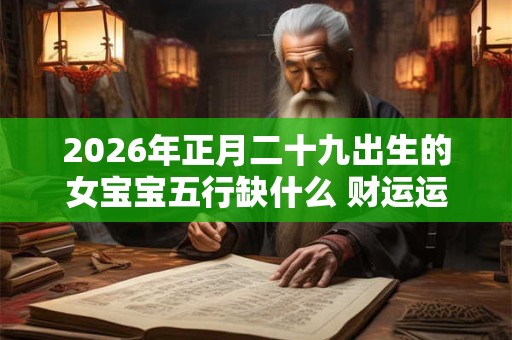 2026年正月二十九出生的女宝宝五行缺什么 财运运势旺盛