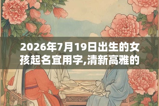 2026年7月19日出生的女孩起名宜用字,清新高雅的女孩名字