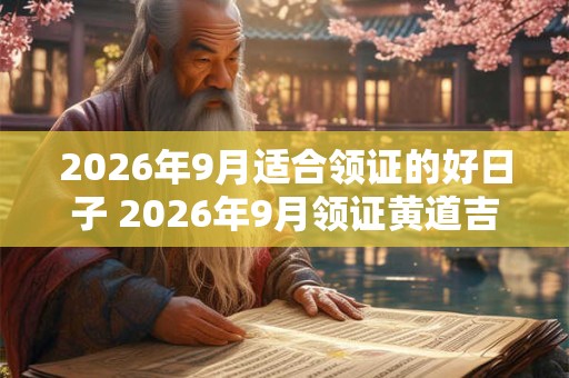 2026年9月适合领证的好日子 2026年9月领证黄道吉日查询
