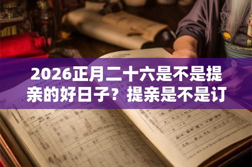 2026正月二十六是不是提亲的好日子？提亲是不是订婚