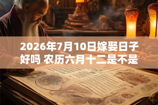 2026年7月10日嫁娶日子好吗 农历六月十二是不是婚嫁吉日