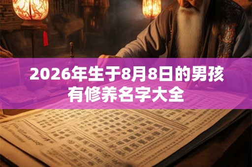2026年生于8月8日的男孩有修养名字大全 2026年生于8月8日的男孩有修养名字大全