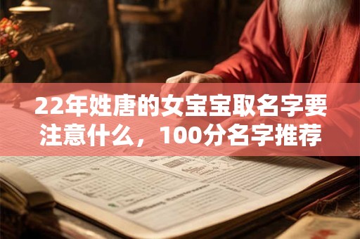 22年姓唐的女宝宝取名字要注意什么，100分名字推荐！