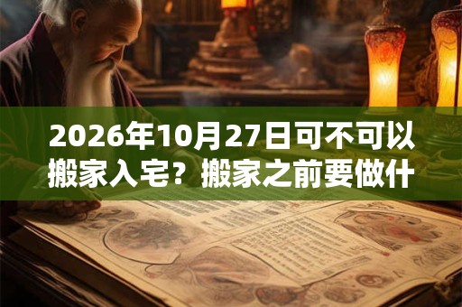 2026年10月27日可不可以搬家入宅？搬家之前要做什么准备？