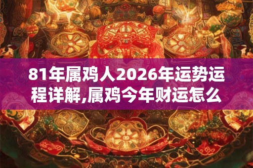 81年属鸡人2026年运势运程详解,属鸡今年财运怎么样？