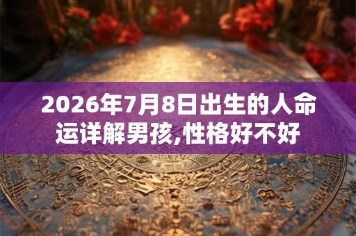 2026年7月8日出生的人命运详解男孩,性格好不好