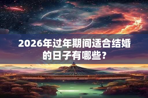 2026年过年期间适合结婚的日子有哪些？