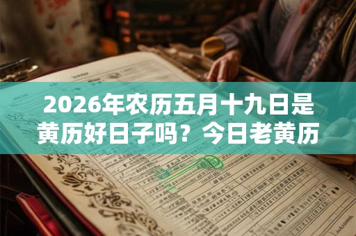 2026年农历五月十九日是黄历好日子吗？今日老黄历查询