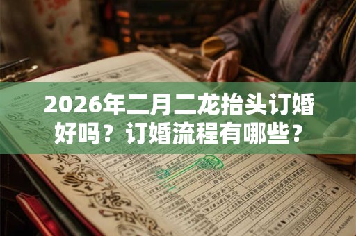 2026年二月二龙抬头订婚好吗？订婚流程有哪些？