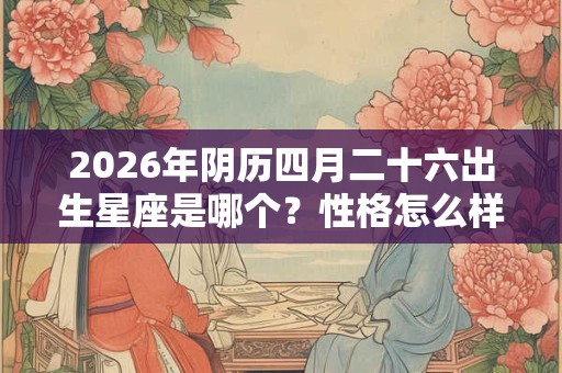 2026年阴历四月二十六出生星座是哪个?性格怎么样? 2026年阴历四月二十六出生星座是哪个?性格怎么样?