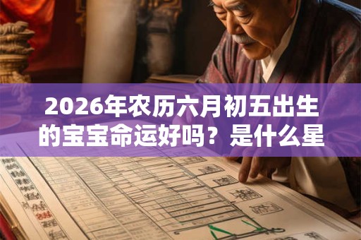 2026年农历六月初五出生的宝宝命运好吗？是什么星座？