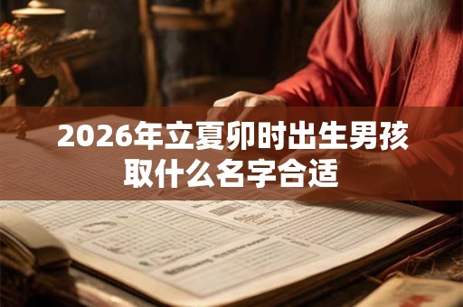 2026年立夏卯时出生男孩取什么名字合适