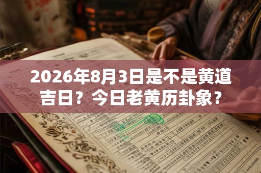 2026年8月3日是不是黄道吉日？今日老黄历卦象？