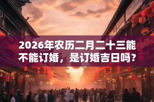 2026年农历二月二十三能不能订婚，是订婚吉日吗？