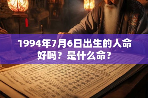 1994年7月6日出生的人命好吗？是什么命？