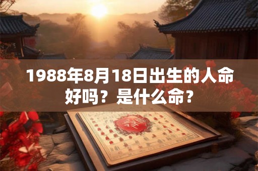 1988年8月18日出生的人命好吗?是什么命? 1988年8月18日出生的人命好吗?是什么命?