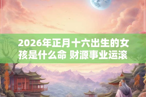 2026年正月十六出生的女孩是什么命 财源事业运滚滚来