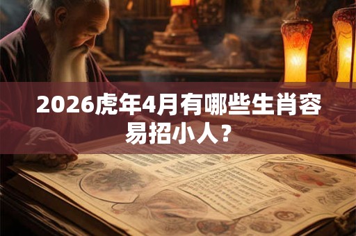 2026虎年4月有哪些生肖容易招小人？