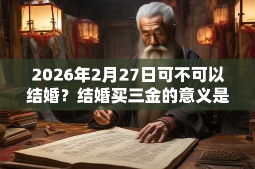2026年2月27日可不可以结婚？结婚买三金的意义是什么？