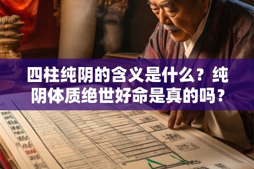 四柱纯阴的含义是什么？纯阴体质绝世好命是真的吗？