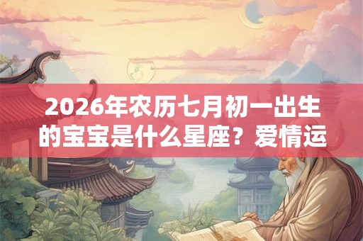 2026年农历七月初一出生的宝宝是什么星座？爱情运势如何？