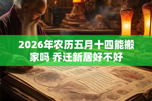 2026年农历五月十四能搬家吗 乔迁新居好不好