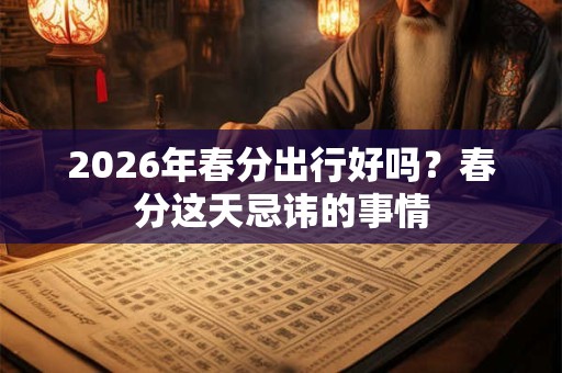 2026年春分出行好吗？春分这天忌讳的事情