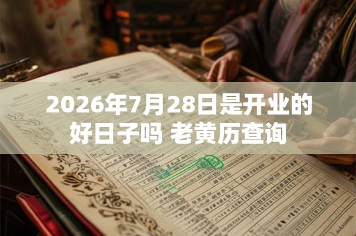 2026年7月28日是开业的好日子吗 老黄历查询