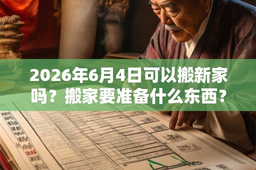 2026年6月4日可以搬新家吗？搬家要准备什么东西？
