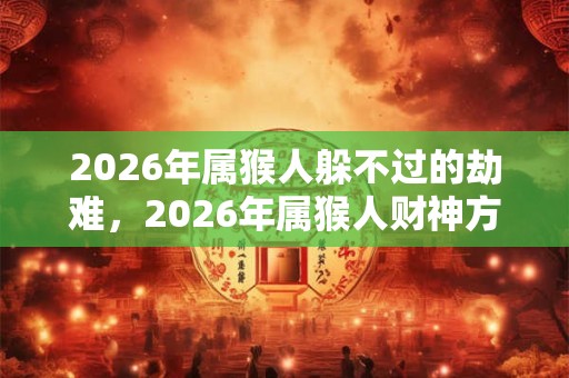 2026年属猴人躲不过的劫难，2026年属猴人财神方位