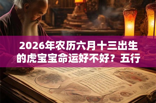 2026年农历六月十三出生的虎宝宝命运好不好？五行缺什么？