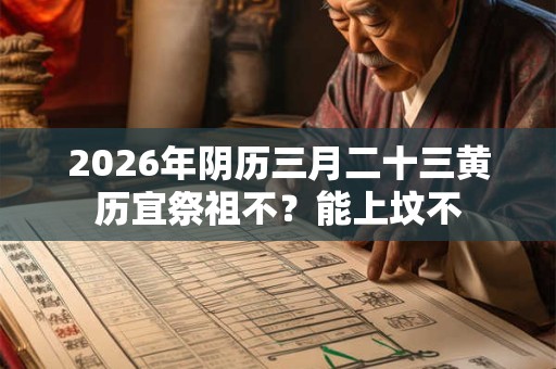 2026年阴历三月二十三黄历宜祭祖不？能上坟不