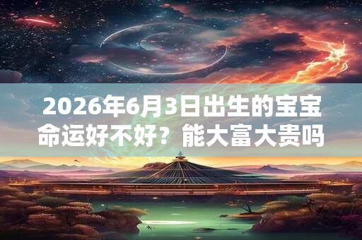 2026年6月3日出生的宝宝命运好不好?能大富大贵吗? 2026年6月3日出生的宝宝命运好不好?能大富大贵吗?
