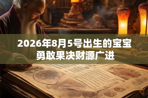 2026年8月5号出生的宝宝 勇敢果决财源广进