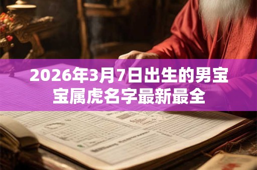 2026年3月7日出生的男宝宝属虎名字最新最全