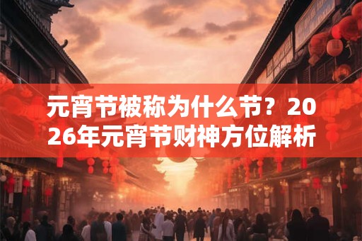 元宵节被称为什么节？2026年元宵节财神方位解析